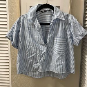 Zara Striped Crop Shirt